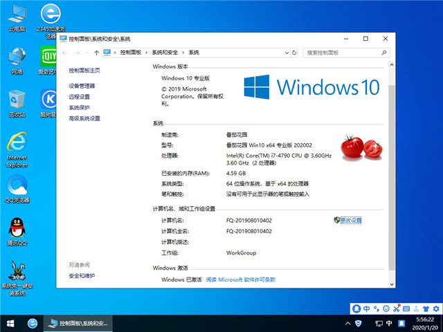 ѻ԰ Win10 x641903רҵ棩v2020.02