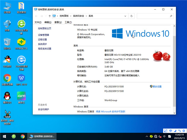 ѻ԰Windows 10 רҵ64λ v2023.10